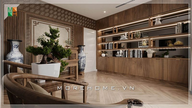 Kệ tủ gỗ tự nhiên đầy quyền lực, tinh tế được thiết kế theo một phong cách độc nhất và tiện lợi.